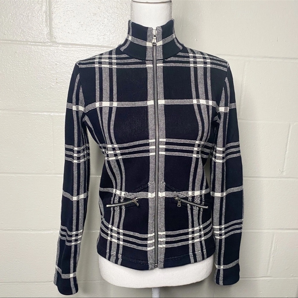 Lauren  Ralph Lauren Blk Plaid Knit sz 1X